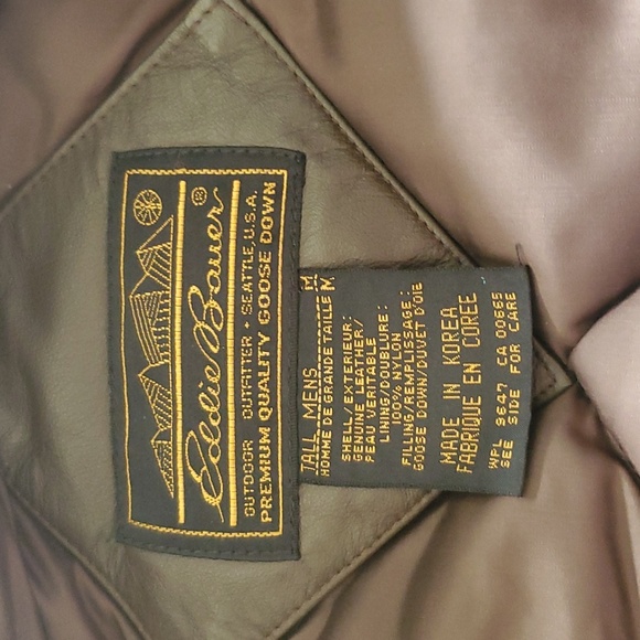 Vintage Leather Eddie Bauer Goose Down Vest - Picture 3 of 4